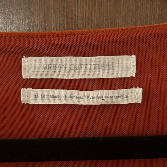 Urban Outfitters Ruched Orange Velvet Romper Size M - Picture 2 of 11